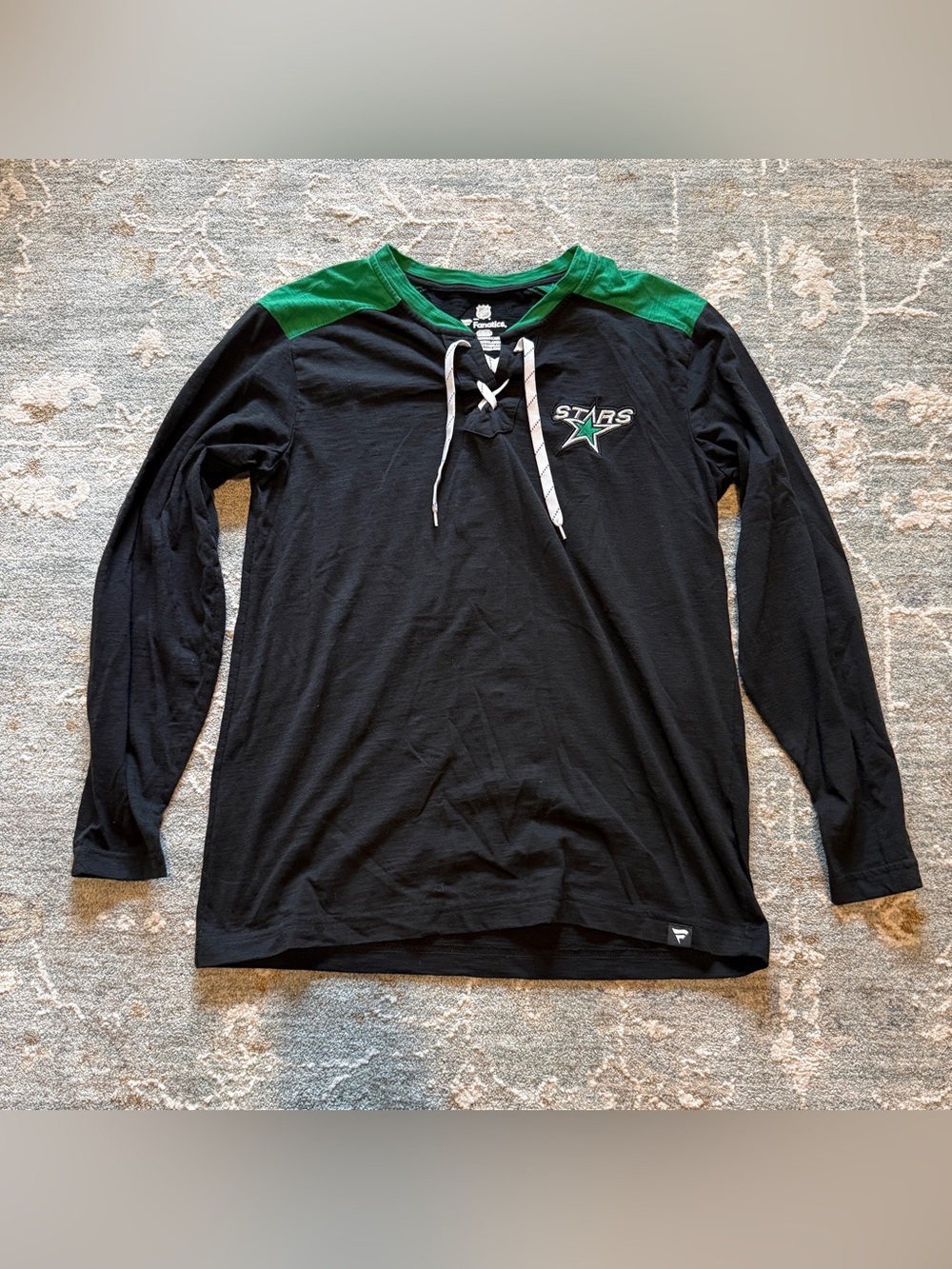 Dallas Stars Lace-Up Womens Long Sleeve Shirt